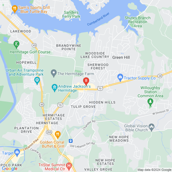 Welcome to Wonderful Websites location map: 4636 Lebanon Pike, Hermitage, TN